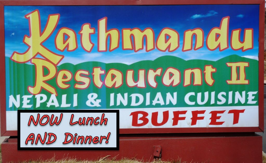 Kathmandu Restaurant Boulder Street Sign
